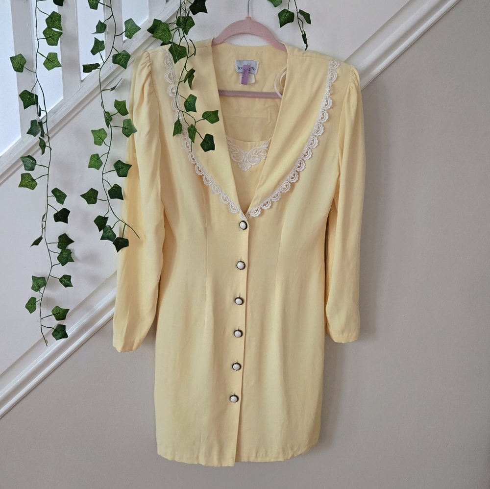 🐥VTG 80s New Romantic Dress